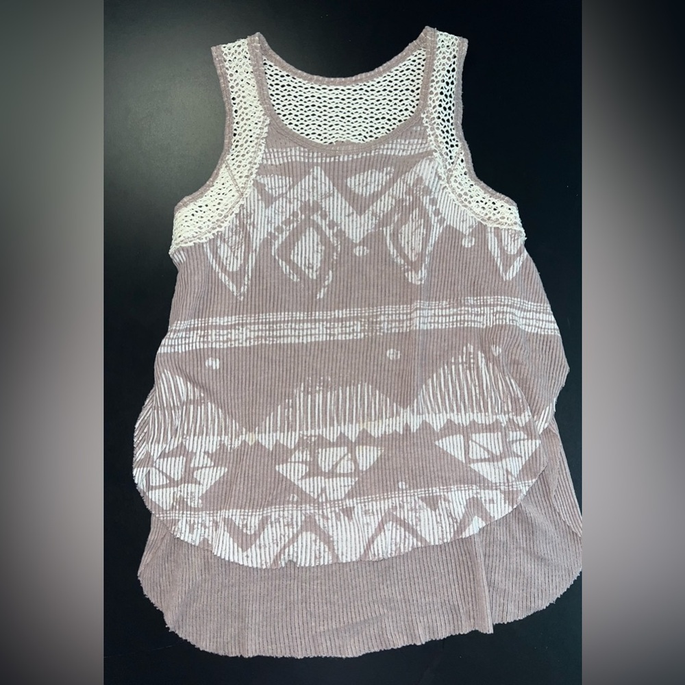 We the Free Cutaway Knit Tribal Print Tank Size XS EUC